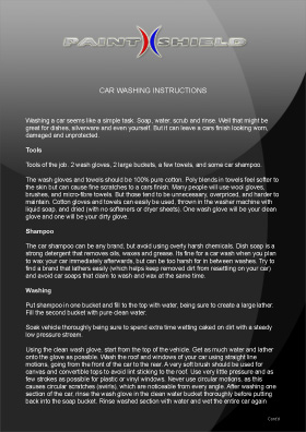 Car Washing Recommendations